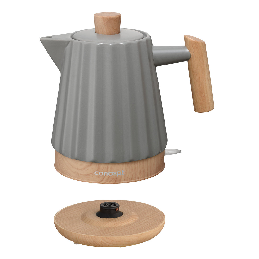 Bouilloire électrique Concept, céramique, 1500W, 1,5L, gris foncé, RK0092