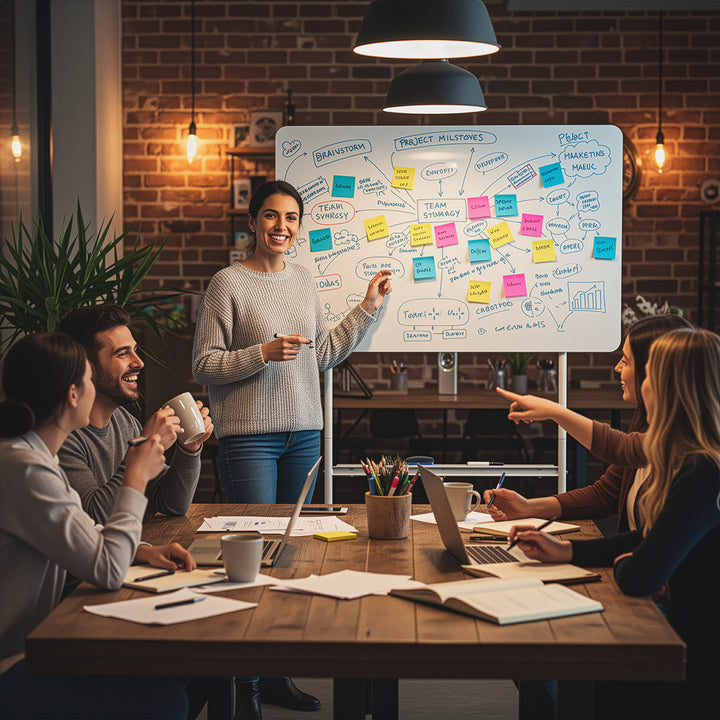 Tableau effaçable à sec mobile Ergo Office, orientation horizontale, blanc, simple face, avec étagère, dimensions du tableau 1190x790mm, ER-306