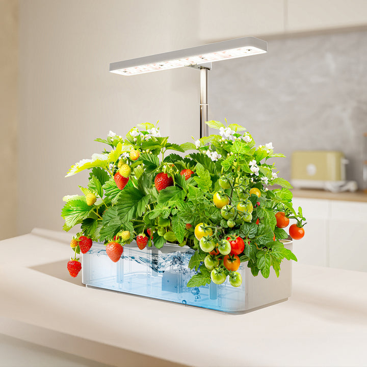 GreenBlue Système intelligent de culture de plantes d'intérieur, pot SMART, capacité 4L, pour 12 plantes, LED à spectre complet, GB133
