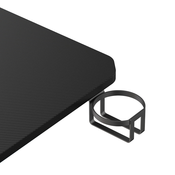 NanoRS gaming desk, noir, avec porte-casque et porte-gobelet, max. 75kg, dimensions 1200x600x750mm, RS101