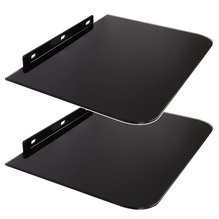 Tablette Maclean pour DVD, max. 10kg, verre, MC-738, 2 pièces