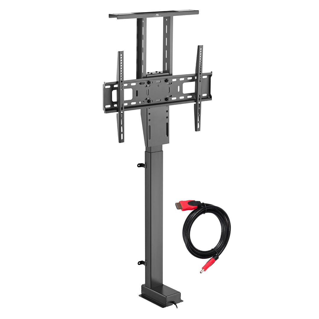 Support électrique extractible pour Maclean, TUYA, 37''-80'', VESA 600x400, max 60kg, MC-866T + HDMI 2.0 4K 3D UHD 1.8m CABLE 48 bit