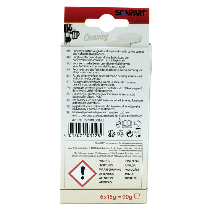 Pastilles de détartrage pour machines à espresso, 6 pièces, universel, Scanpart