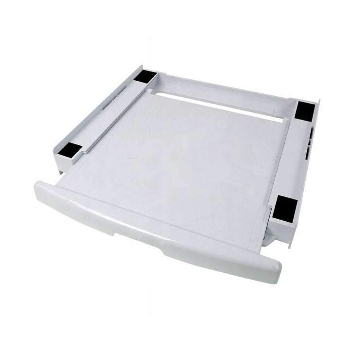 Raccordement universel lave-linge/sèche-linge, tablette extractible, 60 cm, blanc, Scanpart