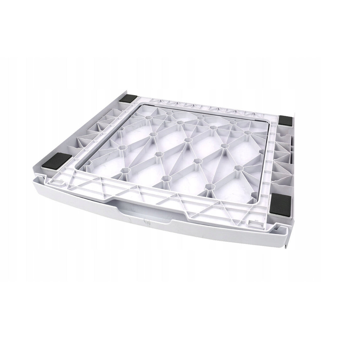 Raccordement universel lave-linge/sèche-linge, tablette extractible, 60 cm, blanc, Scanpart