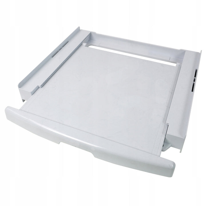 Raccordement universel lave-linge/sèche-linge, tablette extractible, 60 cm, blanc, Scanpart
