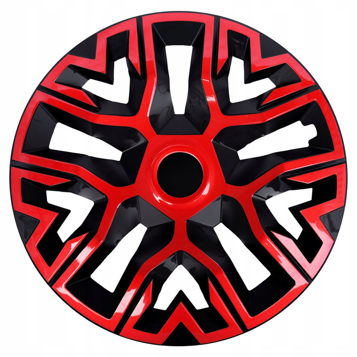 Enjoliveurs universels 14'' NRM The Best Bicolor rouge/noir 4 pièces