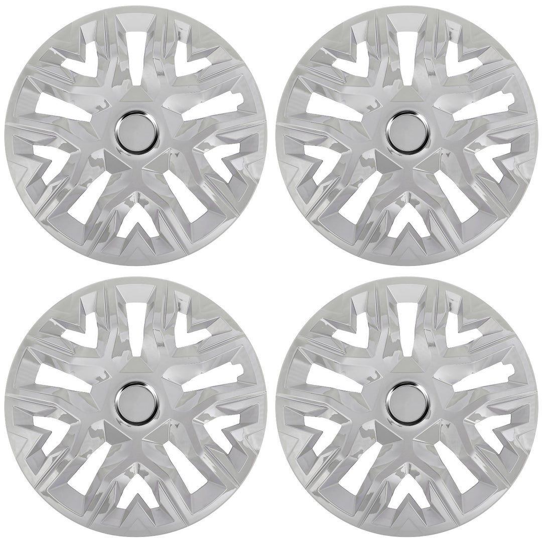 Enjoliveurs universels 15'' NRM Perfecto argenté laqué 4 pièces