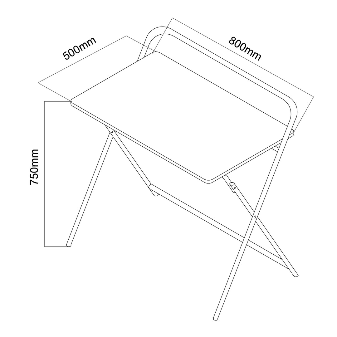 Bureau multifonctionnel Maclean pour ordinateur portable, noir, plateau 50x80cm, 50kg max, MC-127 B
