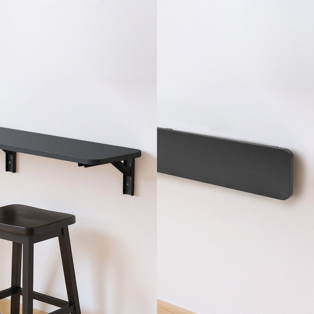 Maclean Étagère/tableau pliant, noir, 100x20 cm, max. 50 kg, MC-129 B