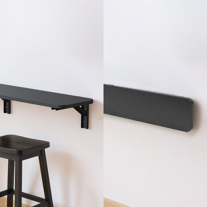 Maclean Étagère/tableau pliant, noir, 100x20 cm, max. 50 kg, MC-129 B