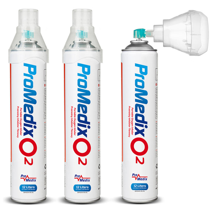 Inhalateur portable d'oxygène en boîte à 99,4% Promedix 12L, PR-994, 3 unités