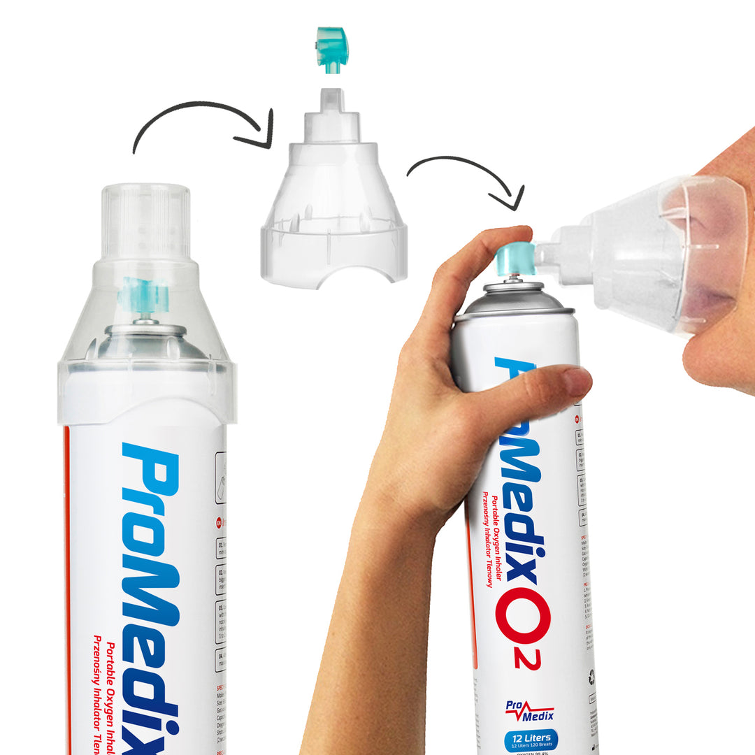 Inhalateur portable d'oxygène en boîte à 99,4% Promedix 12L, PR-994, 6 unités