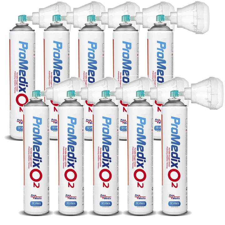 Inhalateur portable d'oxygène en boîte à 99,4 % Promedix 12L, PR-994, 10 unités