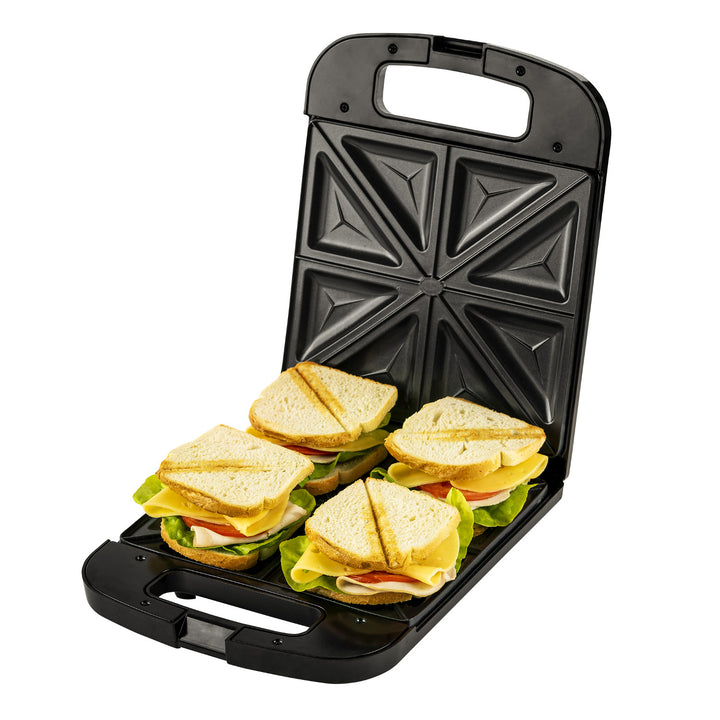 Adler AD 3055 noir 2000 Watt sandwich maker pour 4 sandwiches