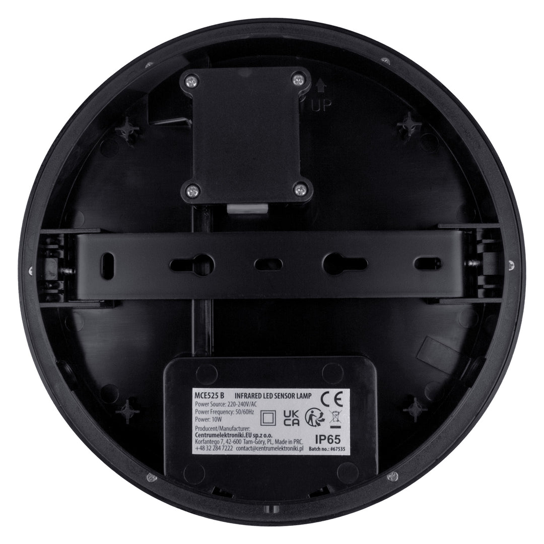Lampe LED avec détecteur de mouvement Maclean, capteur PIR, couleur noire, 10 W, IP65, 1000 lm, couleur neutre, MCE525 B