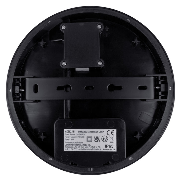 Lampe LED avec détecteur de mouvement Maclean, capteur PIR, couleur noire, 10 W, IP65, 1000 lm, couleur neutre, MCE525 B