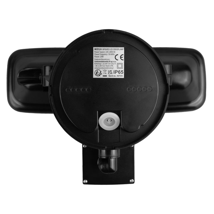 Applique murale LED Maclean, avec capteur PIR, 20 W, 1500 lm, IP65, blanc neutre 4000 K, noir, MCE524 B