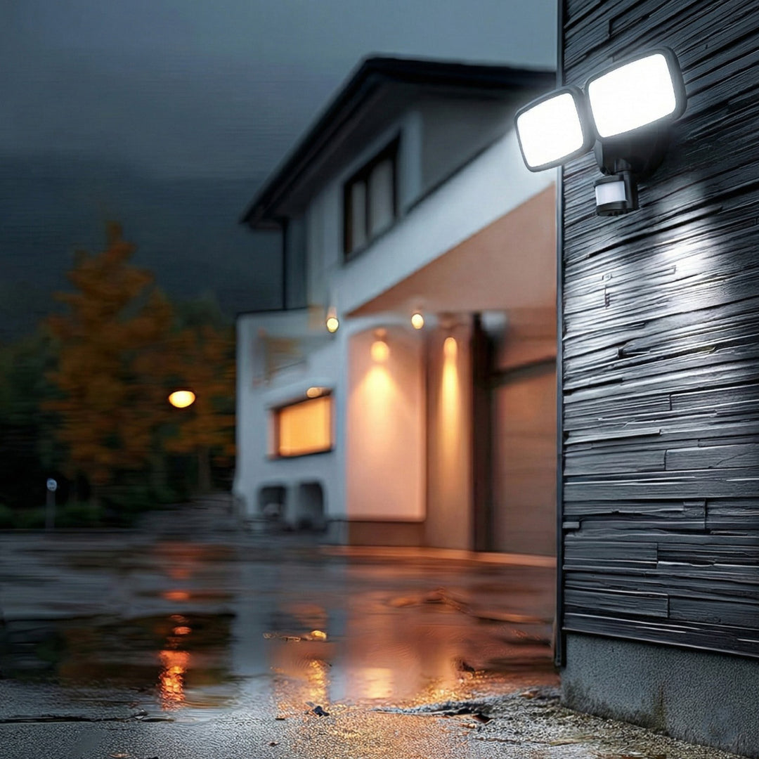 Applique murale LED Maclean, avec capteur PIR, 20 W, 1500 lm, IP65, blanc neutre 4000 K, noir, MCE524 B