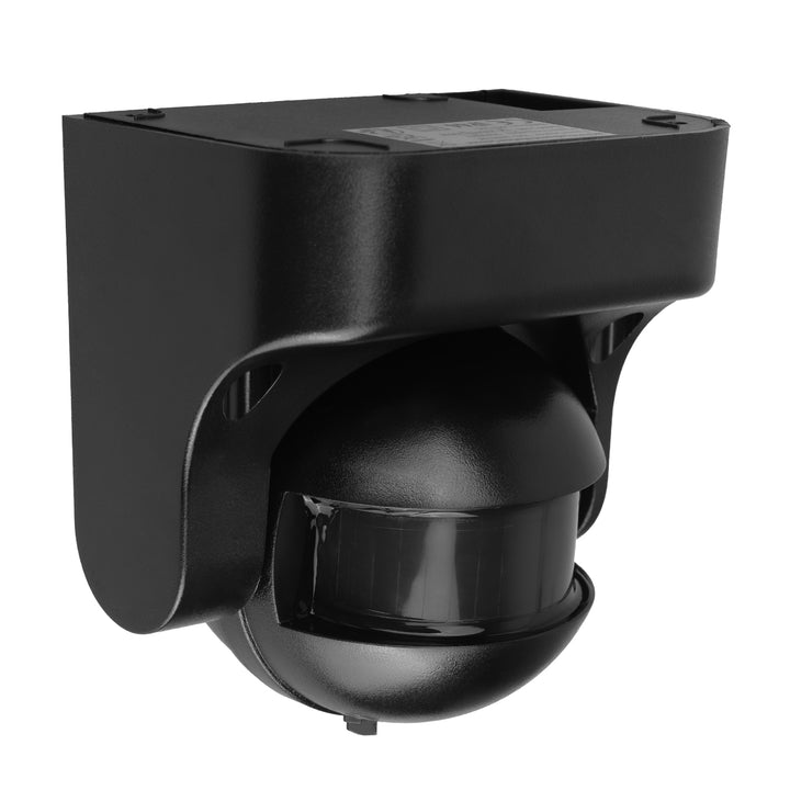 Détecteur de mouvement PIR Maclean, infrarouge, IP44, noir avec cache noir, portée 12 m, charge max. 300/1200 W, MCE358 B/B