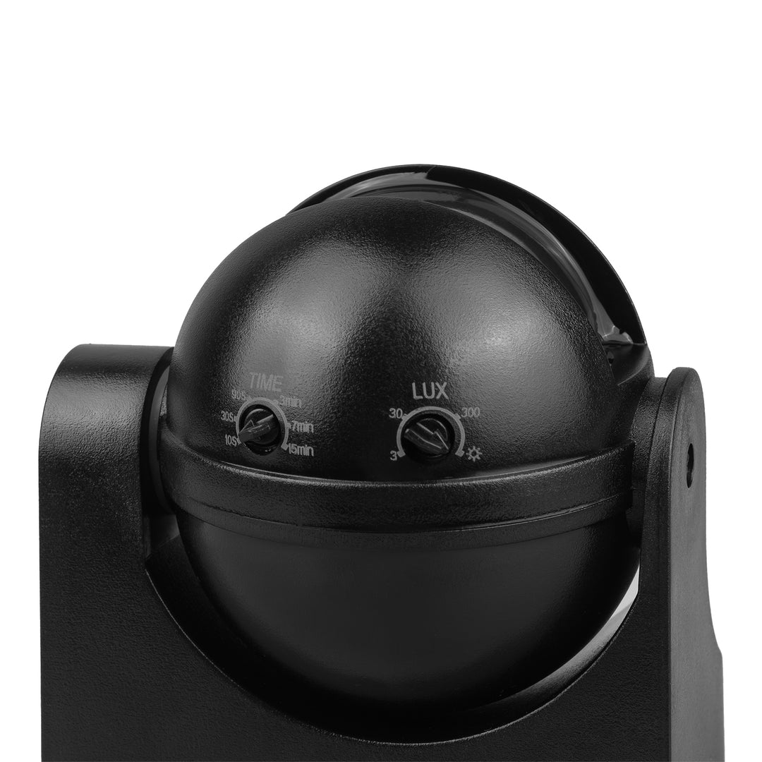 Détecteur de mouvement PIR Maclean, infrarouge, IP44, noir avec cache noir, portée 12 m, charge max. 300/1200 W, MCE358 B/B