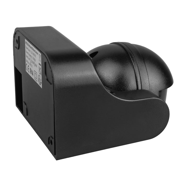 Détecteur de mouvement PIR Maclean, infrarouge, IP44, noir avec cache noir, portée 12 m, charge max. 300/1200 W, MCE358 B/B