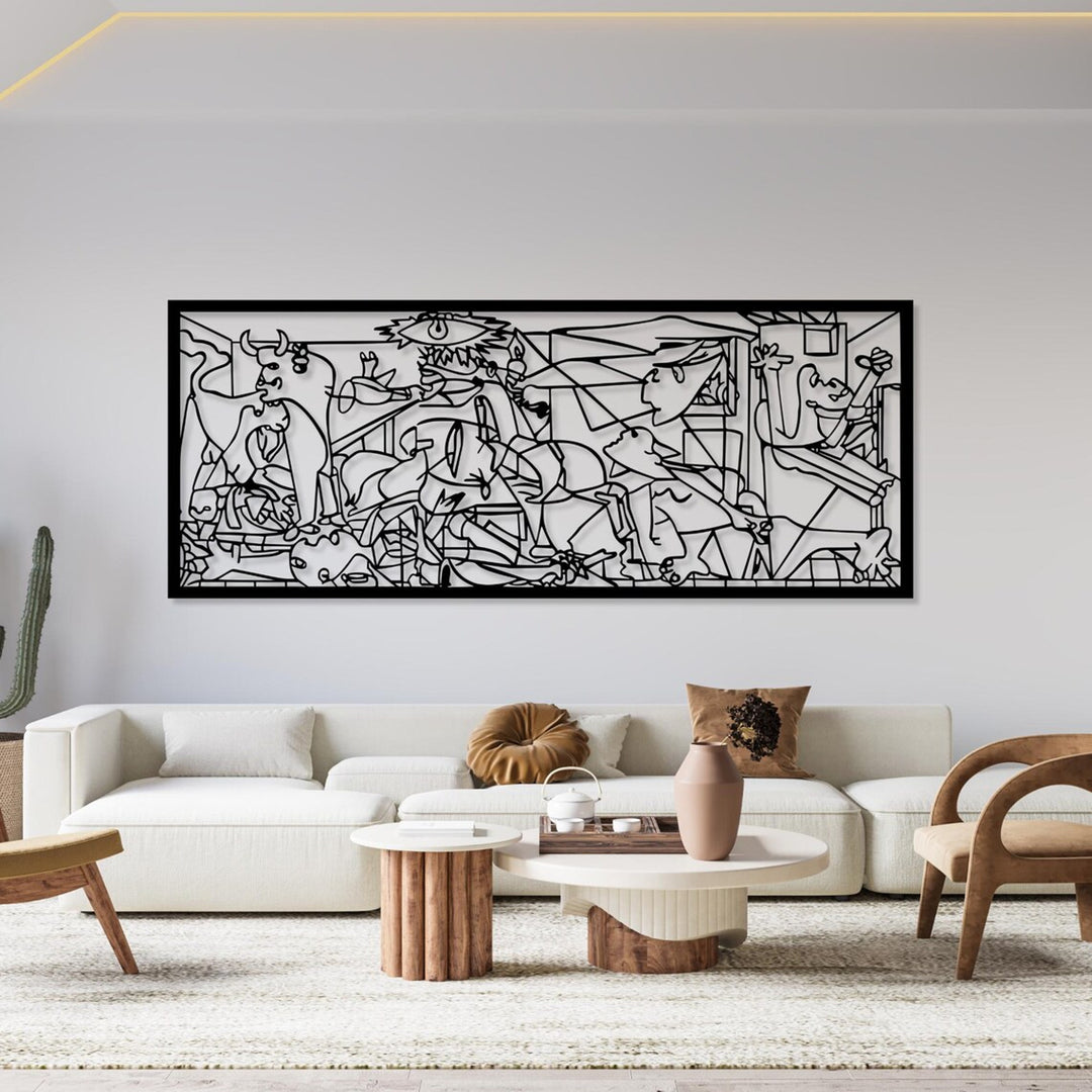 Peinture 3D ajourée Guernica de Pablo Picasso 150x60 cm