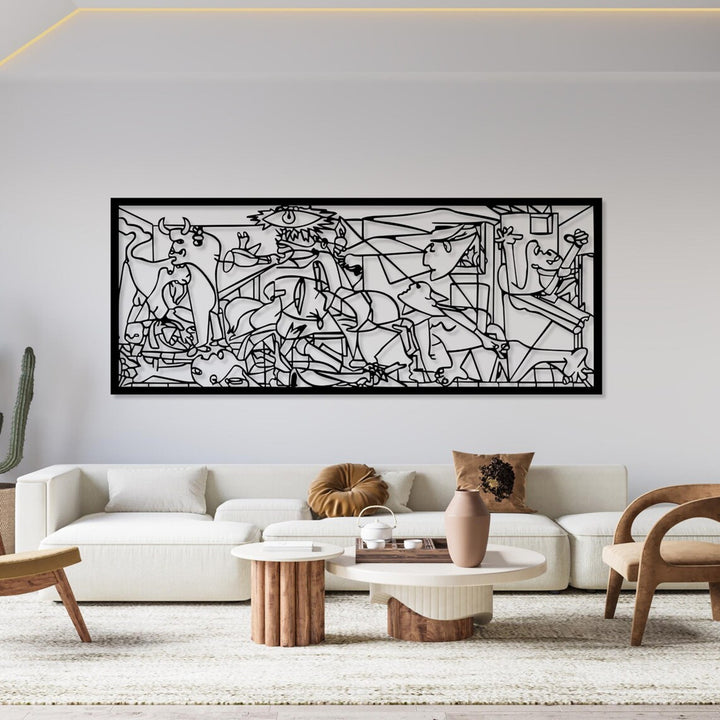Peinture 3D ajourée Guernica de Pablo Picasso 150x60 cm