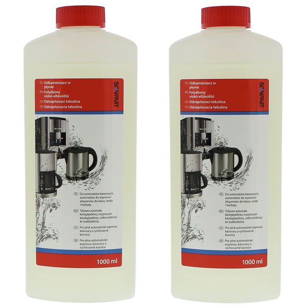 Détartrant pour machines à café, bouilloires, 1 litre, universel, Scanpart, 2 pièces