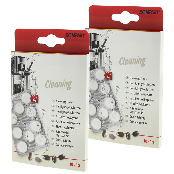Pastilles de nettoyage pour machines à café, 10 pièces, universel, Scanpart, 2 paquets