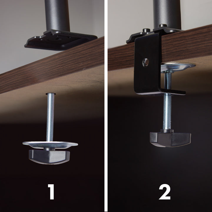 Support de moniteur Maclean, ressort à gaz, 17"-32", 2-10kg, noir, MC-135