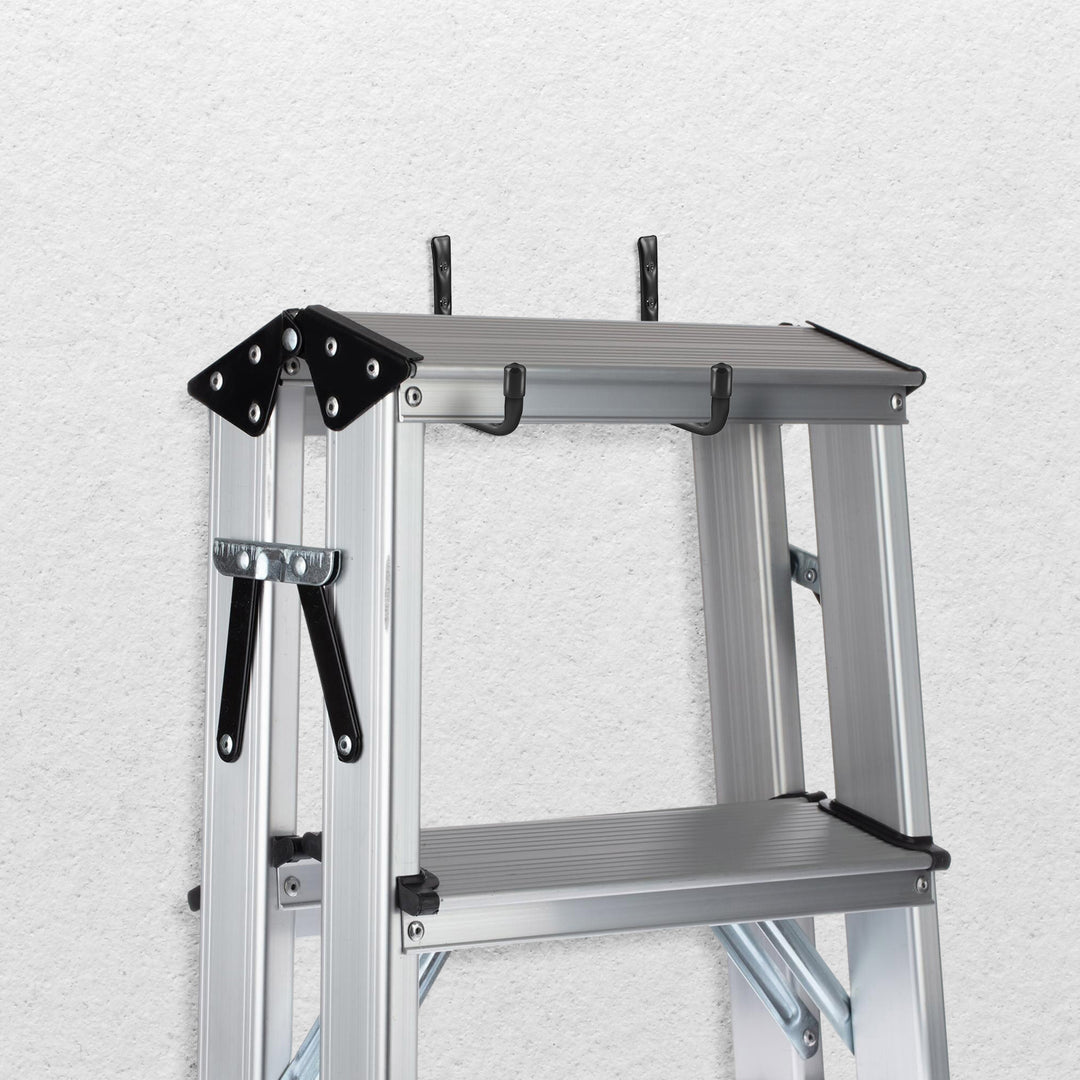 Jeu de 4 supports muraux Maclean, pour pneus, roues, échelle, vélo, acier, charge max. 22kg/support, MC-489
