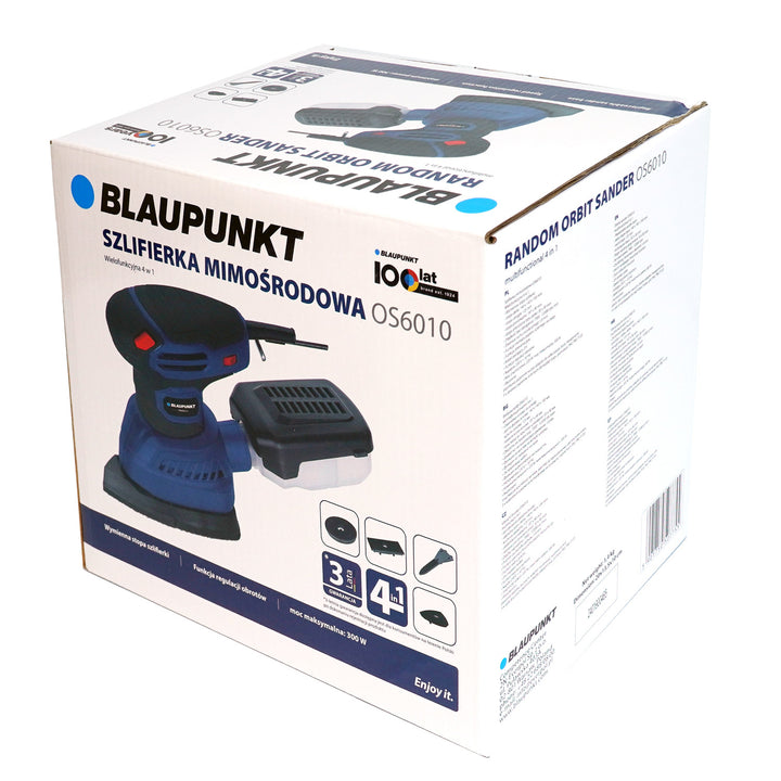 Ponceuse Blaupunkt, 300 W, semelles interchangeables, diamètre d'oscillation 1,8 mm, OS6010