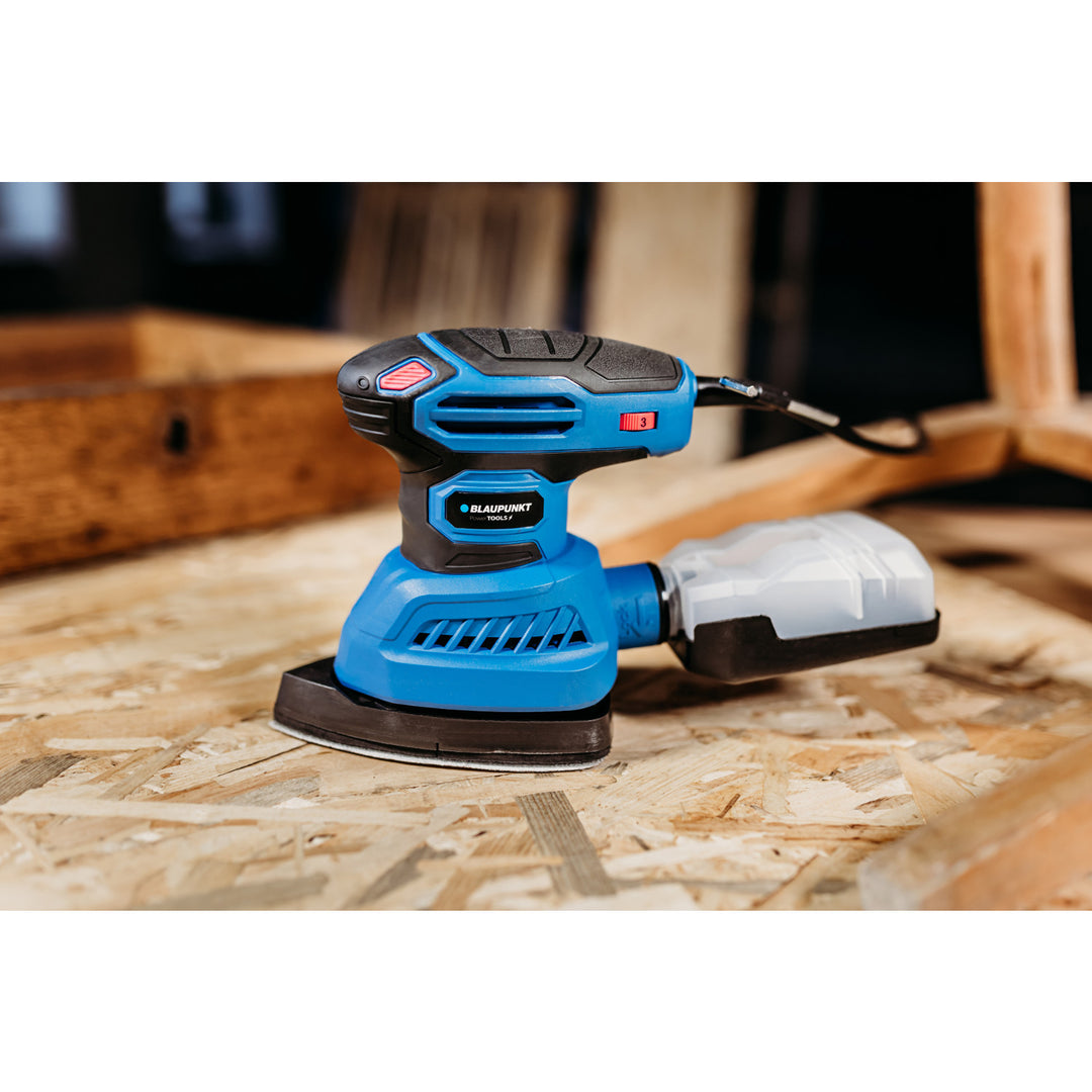 Ponceuse Blaupunkt, 300 W, semelles interchangeables, diamètre d'oscillation 1,8 mm, OS6010