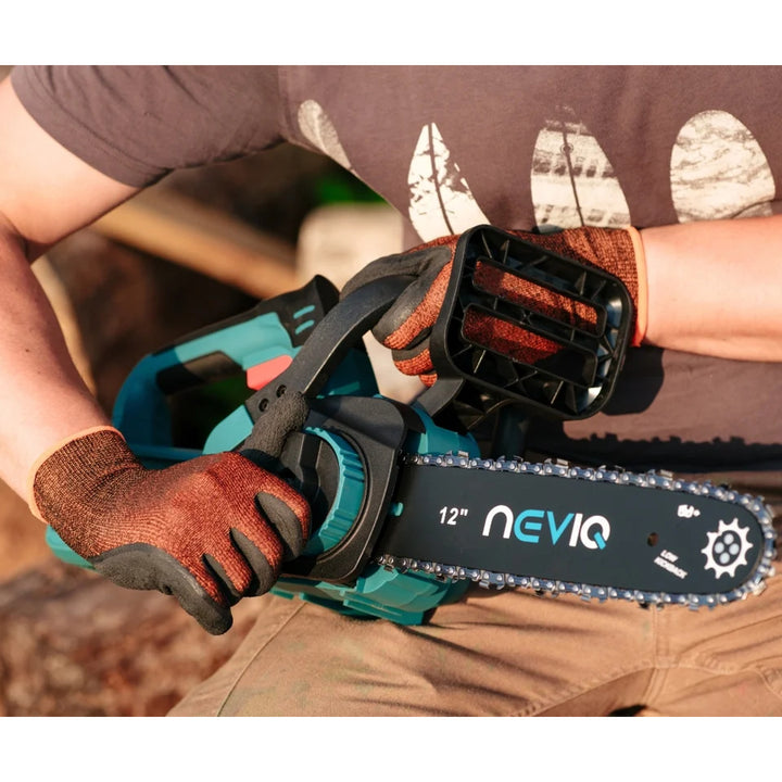 NEVIQ tronçonneuse sans fil, guide-chaîne 12'', 1000W, moteur brushless, L12302