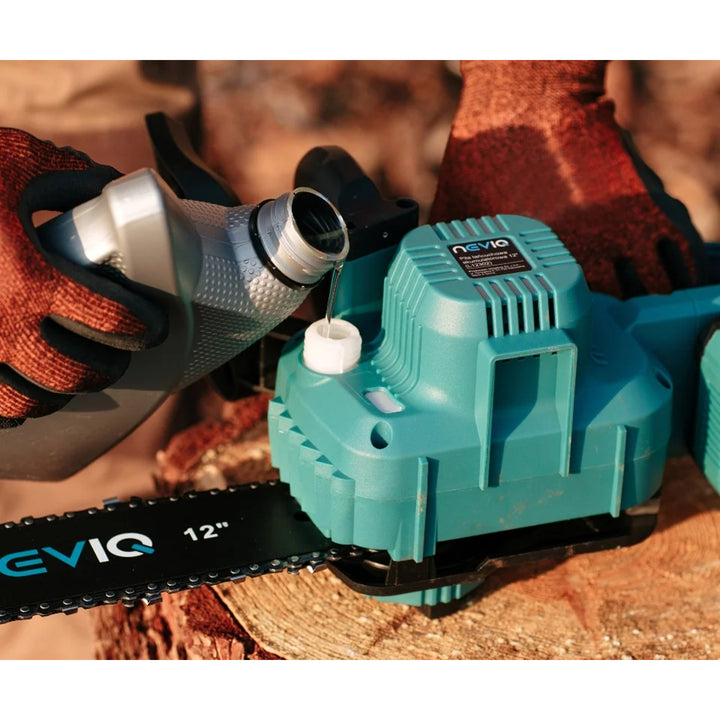 NEVIQ tronçonneuse sans fil, guide-chaîne 12'', 1000W, moteur brushless, L12302