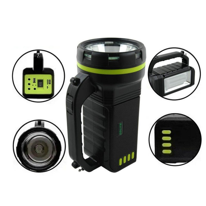 Torche solaire multifonctionnelle Verna, 6en1, powerbank, panneau solaire, lampe, lumières LED, haut-parleur+radio, Tur000008