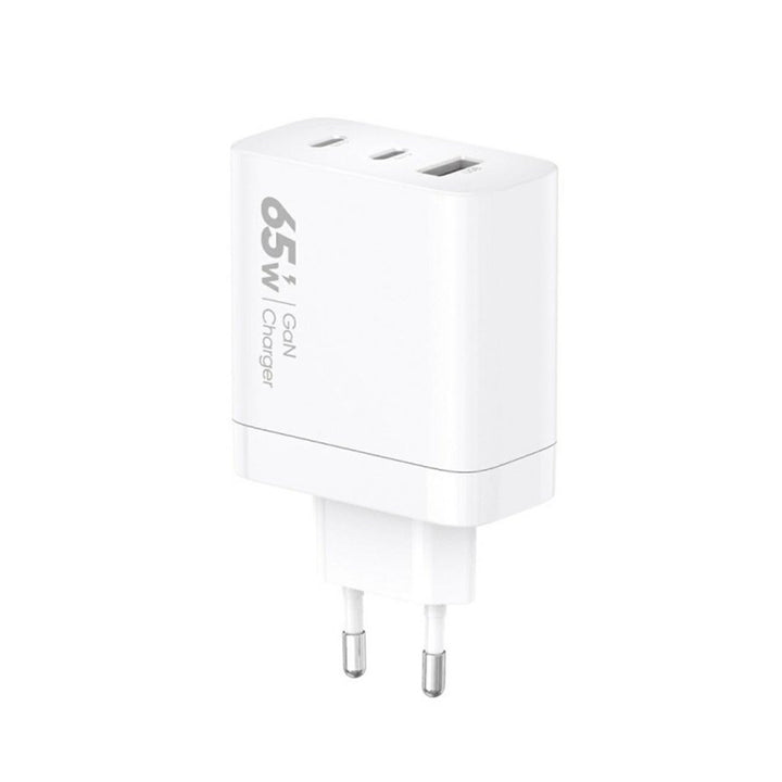 Chargeur secteur VIDVIE, 3A, 65W, 2x USB-C, 1x USB, câble USB-C/Iphone, PLE262