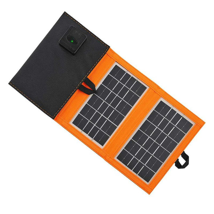 Panneau solaire, chargeur, 6W, 1 port USB, noir et orange, A01