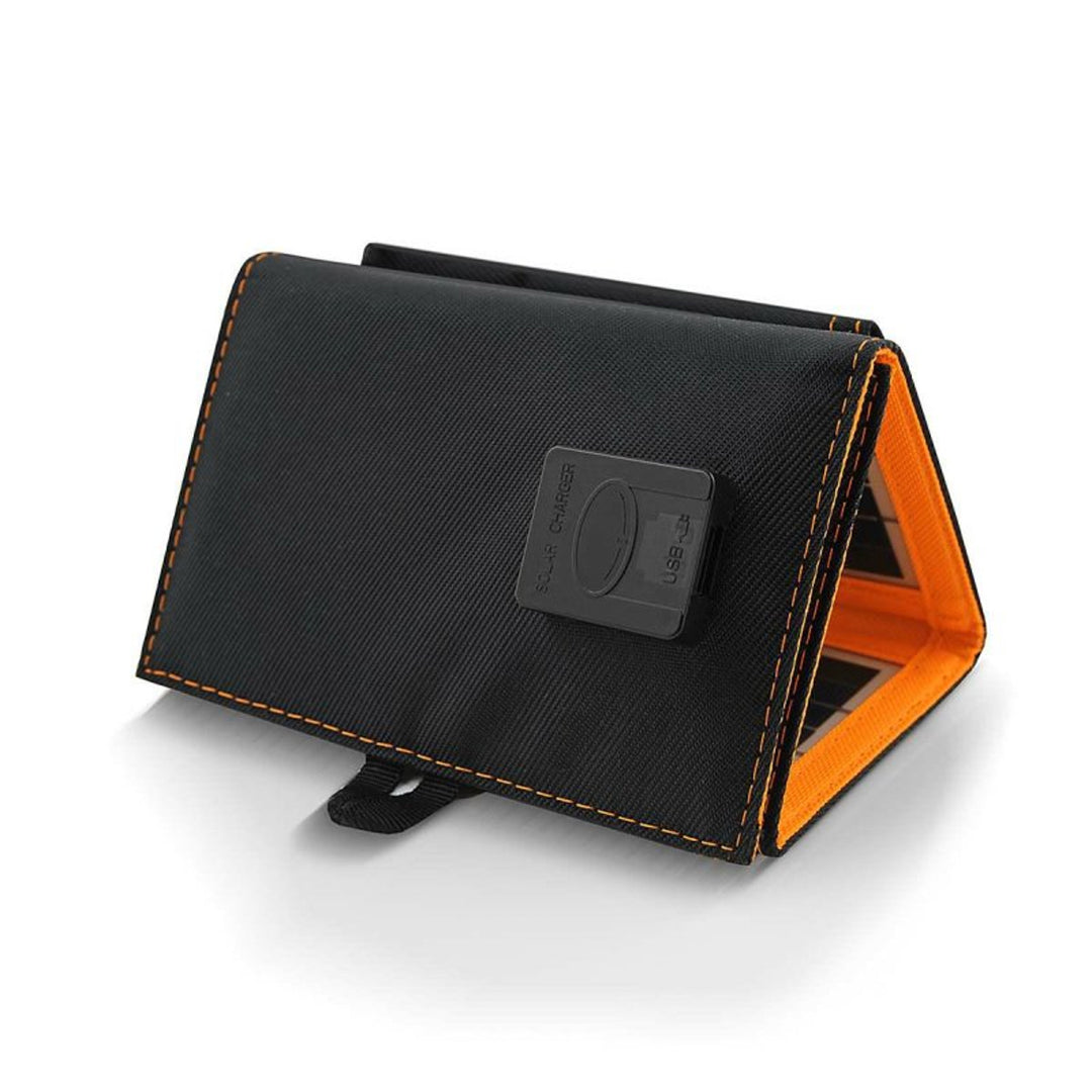 Panneau solaire, chargeur, 6W, 1 port USB, noir et orange, A01