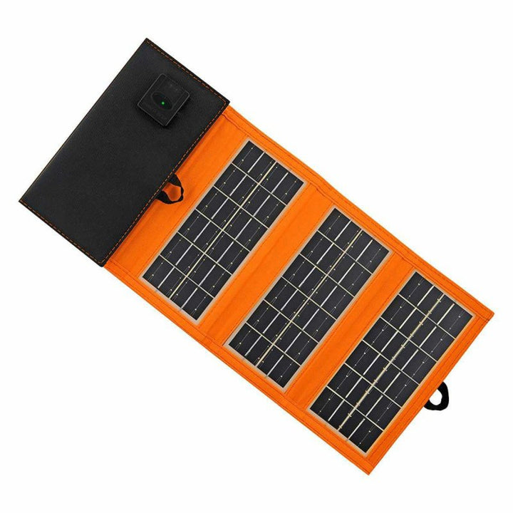 Panneau solaire, chargeur, 10W, 1 port USB, noir et orange, A02