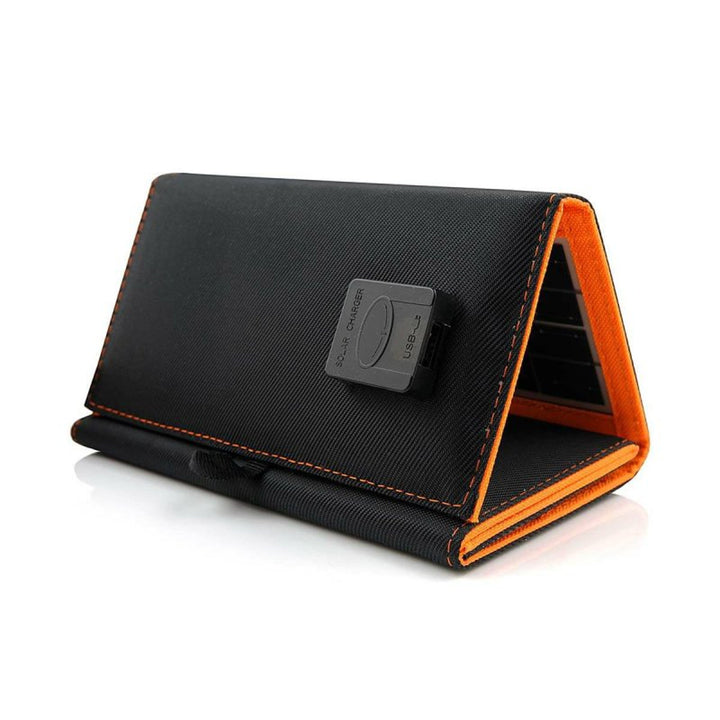 Panneau solaire, chargeur, 10W, 1 port USB, noir et orange, A02
