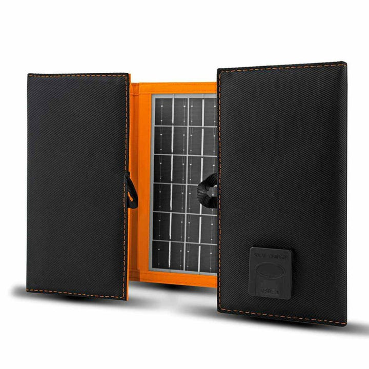 Panneau solaire, chargeur, 10W, 1 port USB, noir et orange, A02
