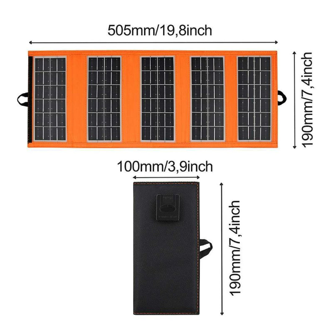 Panneau solaire, chargeur, 10W, 1 port USB, noir et orange, A02