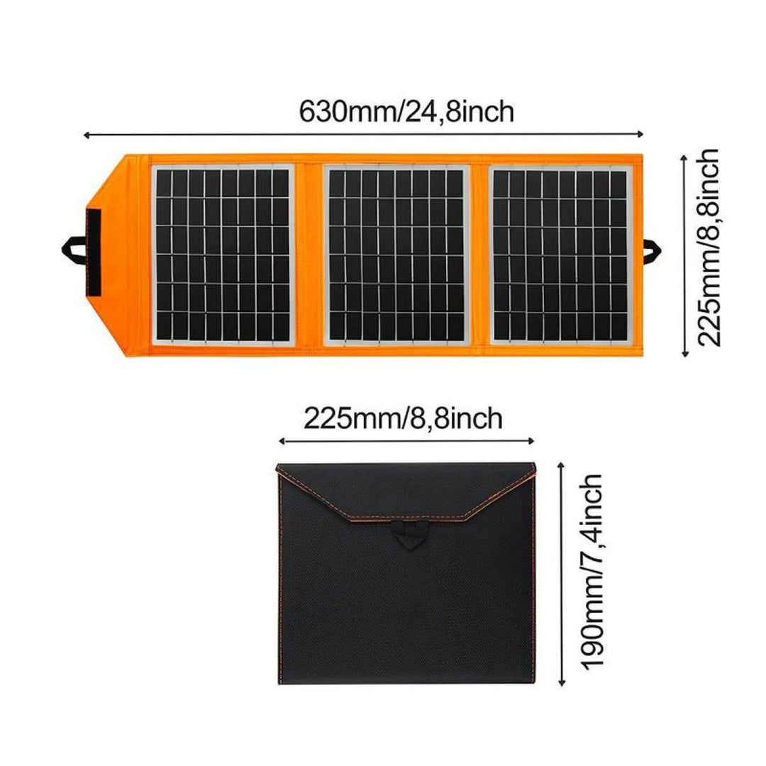 Panneau solaire, chargeur, 15W, 1 port USB, noir et orange, A04