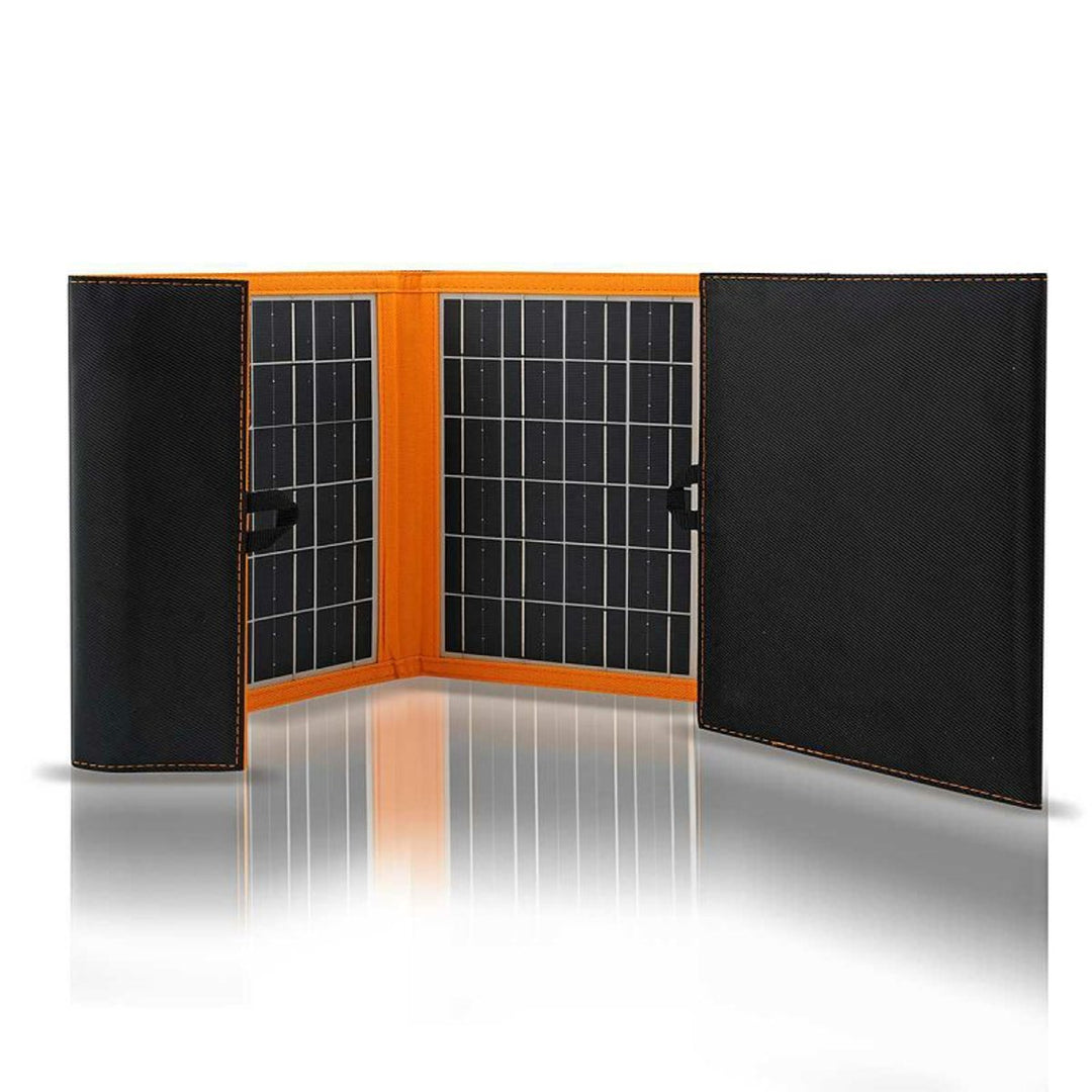 Panneau solaire, chargeur, 20W, 2 ports USB, noir et orange, A05