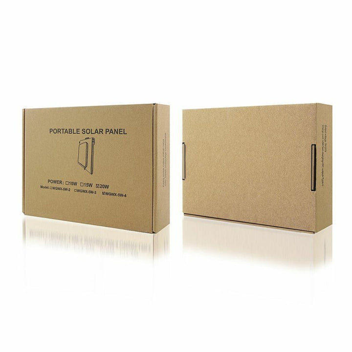 Panneau solaire, chargeur, 20W, 2 ports USB, noir et orange, A05