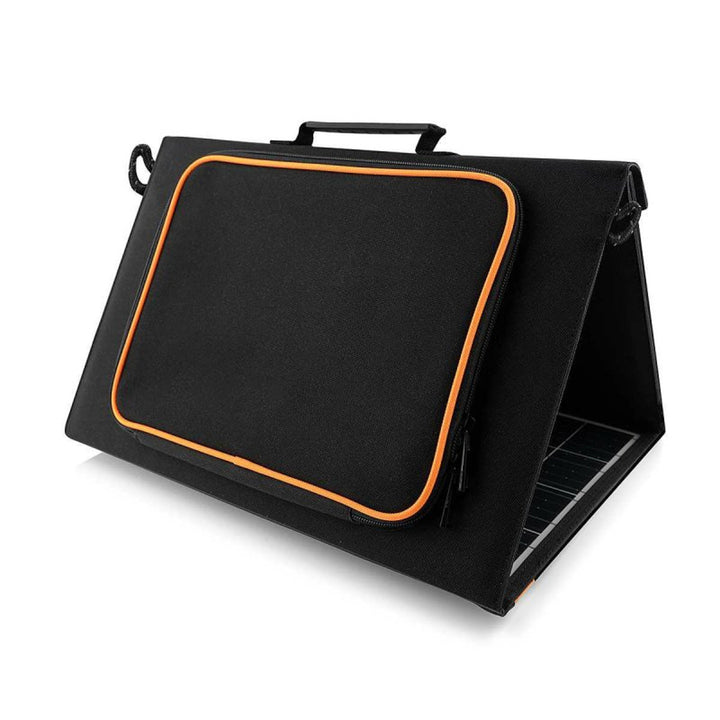 Panneau solaire, chargeur, 60W, 2 ports USB, noir et orange, A06