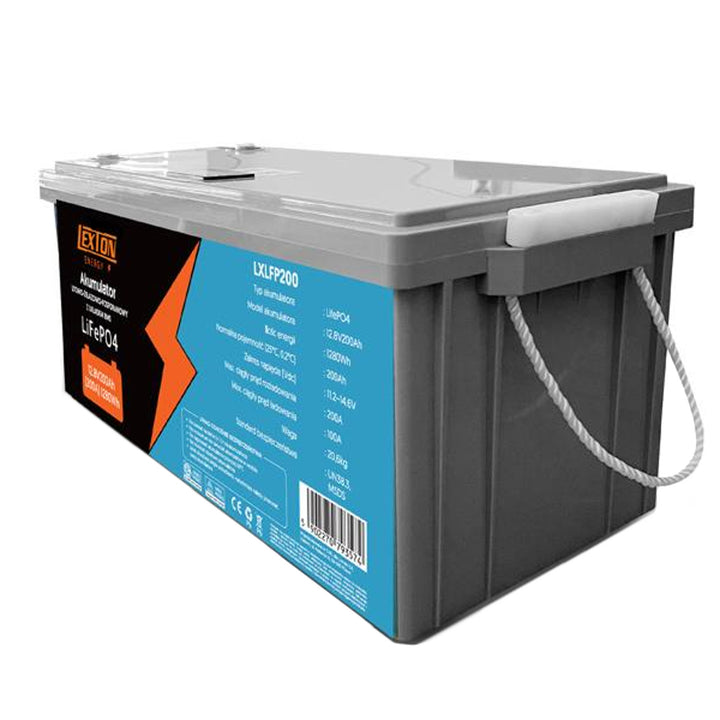LiFePo4 Batterie lithium-fer-phosphate Lexton, avec BMS, 12.8V, 200Ah, LXLFP200