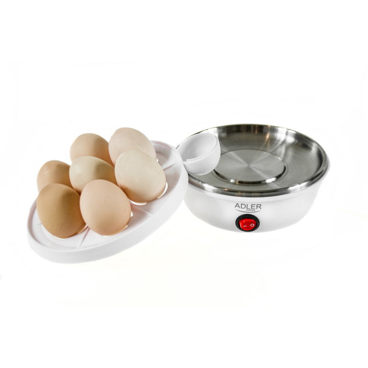 Cuiseur d'œufs automatique Adler, pour 7 œufs, puissance 450W, blanc, AD 4459